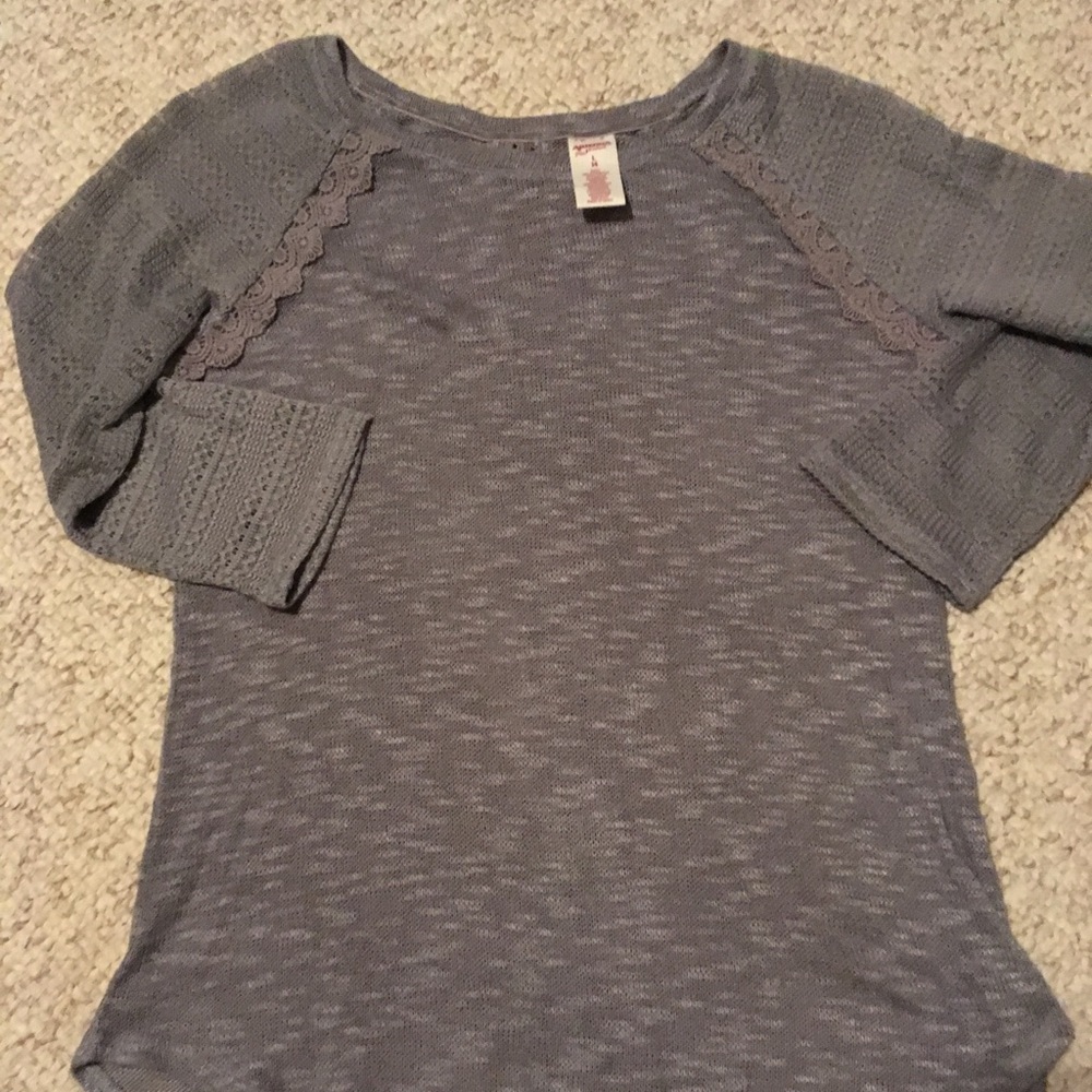 Oversized Lightweight Sweater: Lace